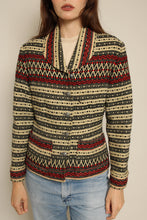 1960s Handwoven Norwegian Wool Striped Jacket