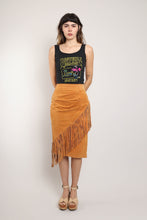 90s Suede Fringe Skirt