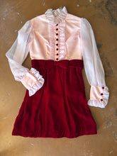 70s Maroon Tuxedo Mini Dress