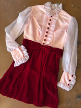 70s Maroon Tuxedo Mini Dress