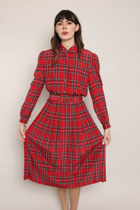 80s Tartan Plaid Dress