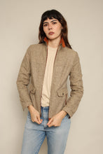 1980s Reversible Leather & Tweed Cafe Racer Moto Jacket