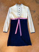 70s Victorian Velvet Mini Dress