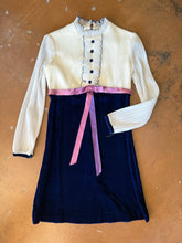 70s Victorian Velvet Mini Dress