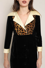 60s Leopard Velvet Dress