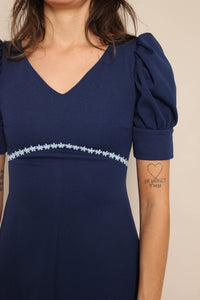 70s Puff Sleeve Mini Dress
