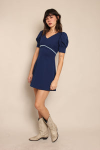 70s Puff Sleeve Mini Dress