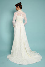 70s Victorian Lace Wedding Dress With Train