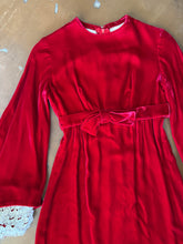 70s Bell Sleeve Velvet Mini Dress