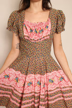 60s Floral Prairie Dress