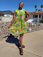 60s Butterfly Floral Trapeze Dress
