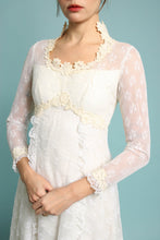 70s Victorian Lace Wedding Dress With Train