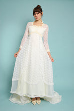 70s Victorian Lace Wedding Dress With Train