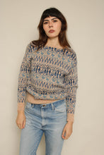 1980s Laura Ashley People Holding Hands Fair Isle Wool Sweater