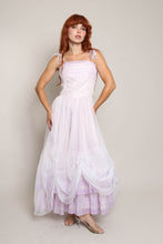 70s Lilac Chiffon Gown