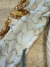 80s Gold Floral Sequined Dress