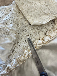 40s Peter Pan Collar Wedding Dress