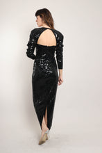80s Sequined Open Back Dress
