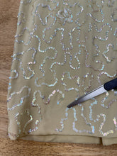 50s Celery Sequined Wiggle Dress