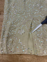 50s Celery Sequined Wiggle Dress