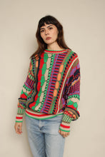 1990s Kalaroo Australia Rainbow Cotton Abstract Sweater
