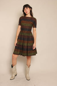 60s Damask Striped Dress