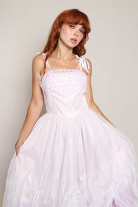 70s Lilac Chiffon Gown