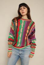 1990s Kalaroo Australia Rainbow Cotton Abstract Sweater