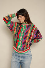 1990s Kalaroo Australia Rainbow Cotton Abstract Sweater
