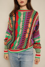 1990s Kalaroo Australia Rainbow Cotton Abstract Sweater