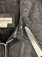 90s Bebe Black Leather Motorcycle Vest With Belt