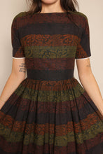 60s Damask Striped Dress