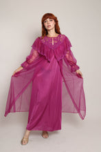 70s Purple Peignoir Set