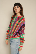 1990s Kalaroo Australia Rainbow Cotton Abstract Sweater
