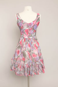 50s Abstract Ruffle Dress