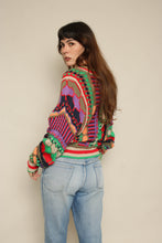 1990s Kalaroo Australia Rainbow Cotton Abstract Sweater