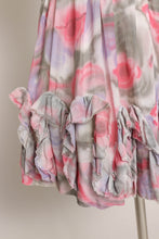 50s Abstract Ruffle Dress