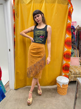 90s Suede Fringe Skirt