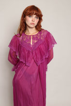 70s Purple Peignoir Set