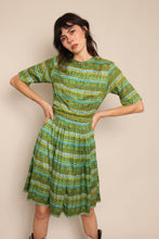 50s Silk Shirtwaist Dress