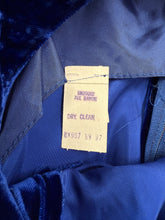 70s Blue Velvet Mini Dress