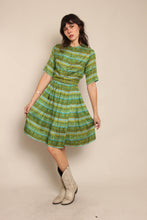 50s Silk Shirtwaist Dress