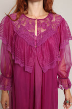 70s Purple Peignoir Set