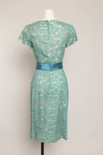 50s Teal Lace Wiggle Dress