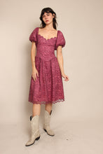 80s Scalloped Lace Party Dress