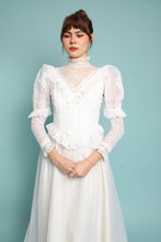 80s Juliet Sleeve Wedding Dress With Train