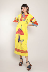 70s Mushroom Patchwork Dress