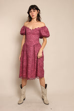80s Scalloped Lace Party Dress