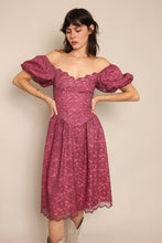 80s Scalloped Lace Party Dress