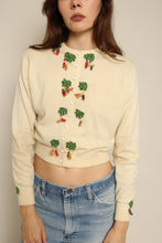 1950s Fruit Berries Knit Cardigan Sweater
